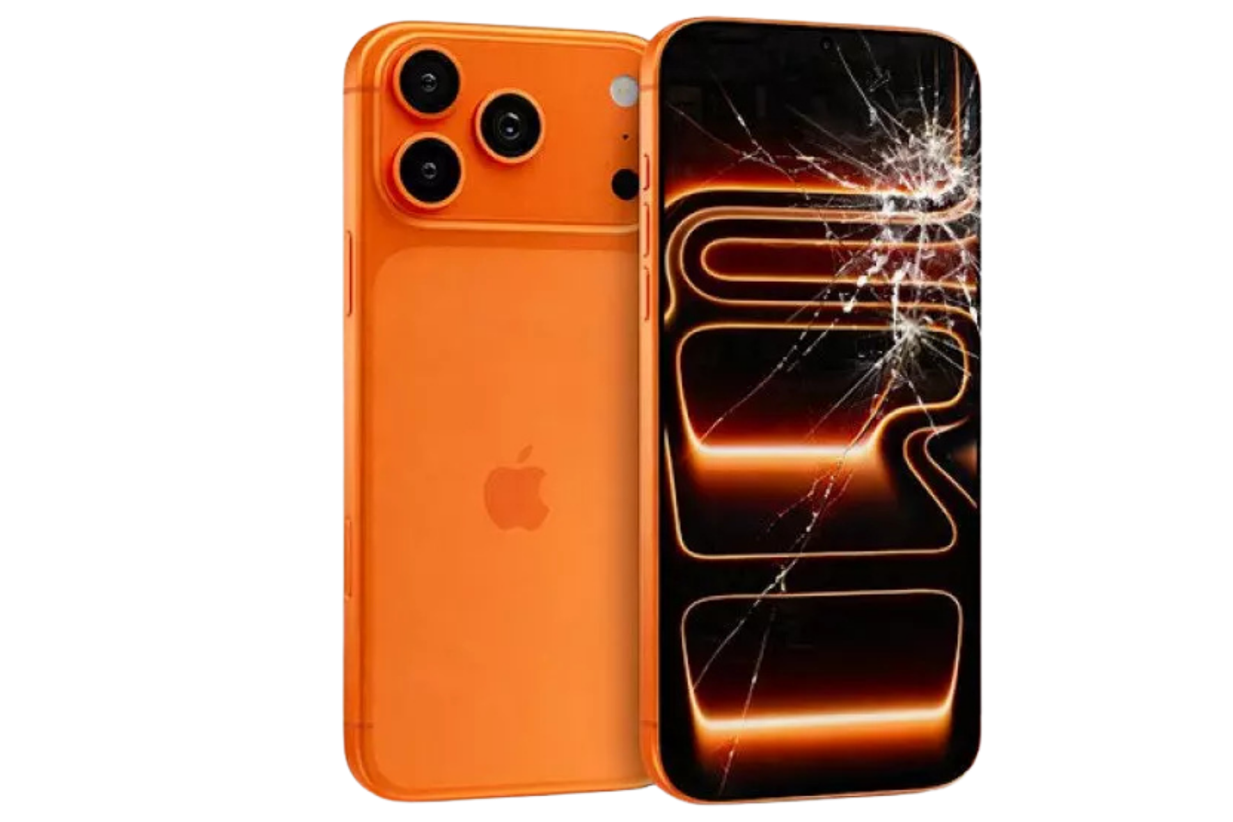 Écran de smartphone cassé